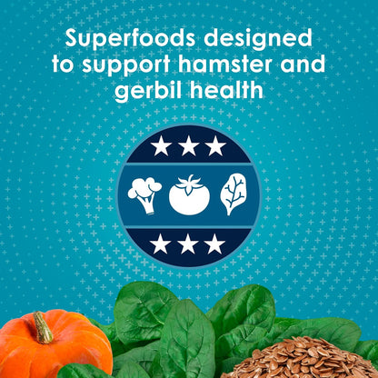 Kaytee Forti-Diet Pro Health Nourish+Protect Hamster and Gerbil Food, Comprehensive Nutrition Backed by Science, Digestive Health, Immune Support, 8 Pounds