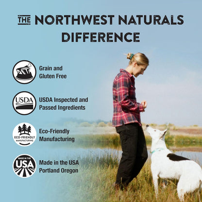 Northwest Naturals Freeze-Dried Beef Dog Food - Bite-Sized Nuggets - Grain-Free, High-Protein, Raw Diet, Human-Grade Ingredients, All Natural, Premium Quality, Healthy & Nutritious, Made in USA, 25 Oz