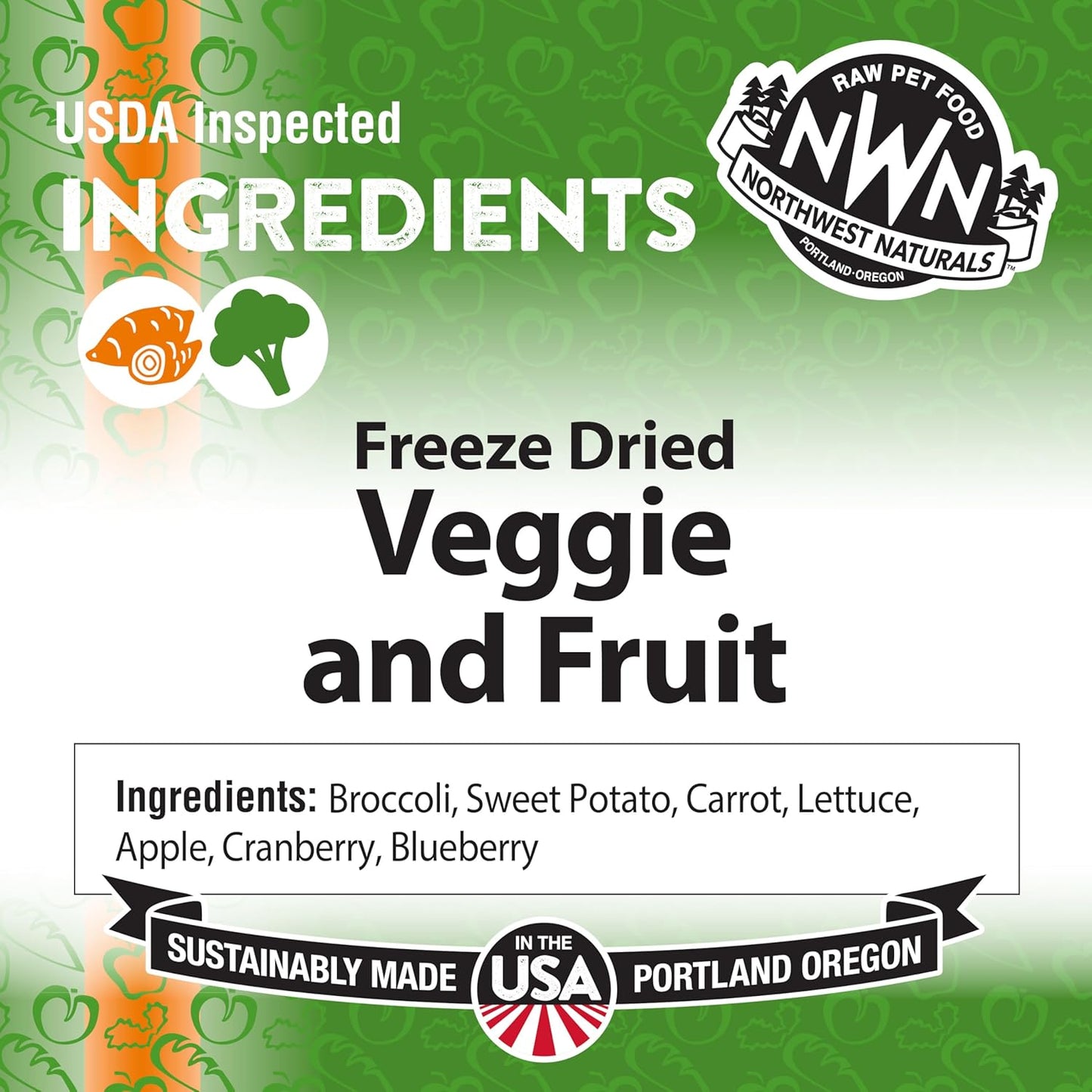 Northwest Naturals Freeze-Dried Veggie & Fruit Functional Topper - for Dogs & Cats - Healthy, Limited, Human Grade Ingredients, All Natural, Proudly Made in USA, 5 Oz (Pack of 2)