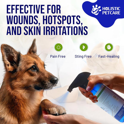 Holistic Pet Care - Colloidal Silver Spray for Dogs, Cats, Horses & Birds - 20 PPM Effective Wound Care, Hot Spot Treatment, Skin Relief & Immune Support - All-Natural Pet Silver Spray (16 Oz)