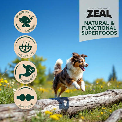 ZEAL Canada Air-Dried Salmon & Duck Recipe for Dogs - Superfood Omega-3 Rich, Dual-Protein, Grain Free, No Fillers, Complete Nutrition (Salmon & Duck, 5.5 lb)