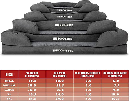 The Dog’s Bed Medium Support Memory Foam Dog Bed XXL Plush Grey, Pain Relief: Arthritis, Hip & Elbow Dysplasia, Supportive, Calming, Waterproof Washable Cover