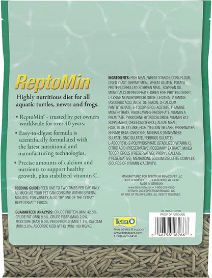Tetra ReptoMin Floating Food Sticks, For Aquatic Turtles, Newts and Frogs, 2.65 lbs