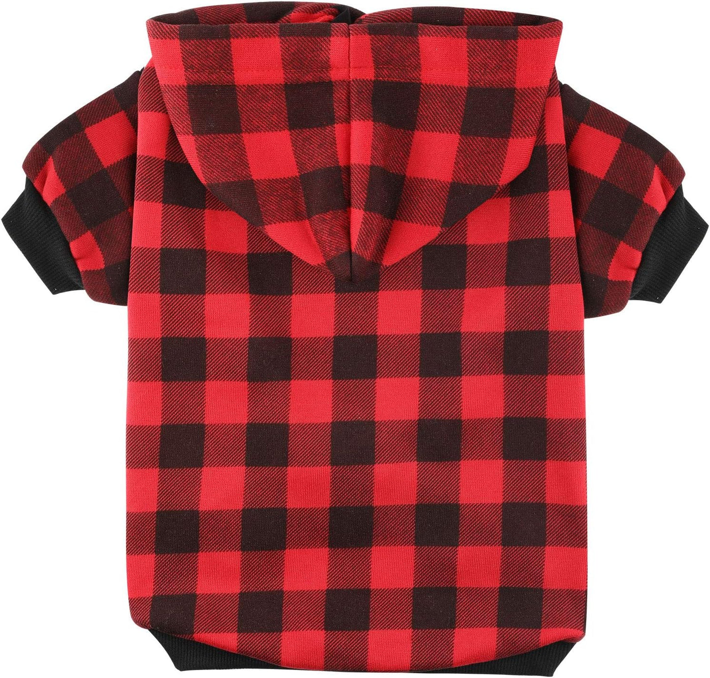 Plaid Dog Hoodie Sweatshirt Sweater for Extra Large Dogs Cat Puppy Clothes Coat Warm and Soft(XL)