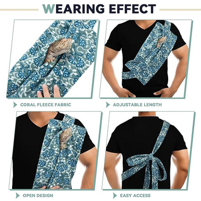 2 Pieces Bearded Dragon Carrier and Adjustable Bearded Dragon Lizard Leash Harness Bearded Dragons Lizards Safety Outdoor Walking for Amphibians and Other Small Pet Animals Travel Carrier