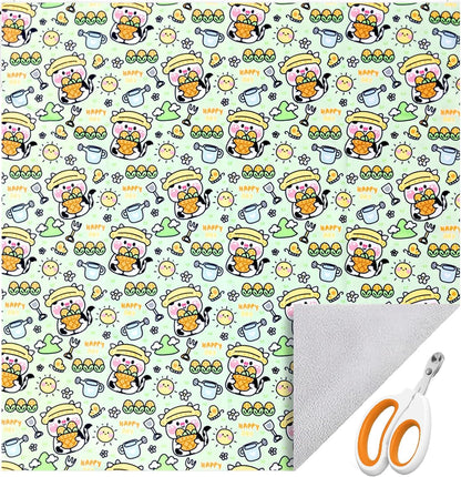 Cat Wrap for Cutting Nails, 27.6''x 27.6'' Self-Adherent Cat Grooming Wrap with Nail Clipper, Anti-Escape Calming Cat Swaddle Wrap for Medicine, Nail Clipping, Teeth Brushing, Ear Cleaning