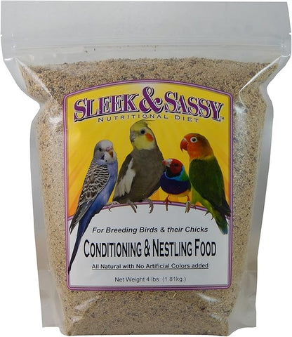 SLEEK & SASSY Conditioning & Nestling Bird Food (4 lbs.)