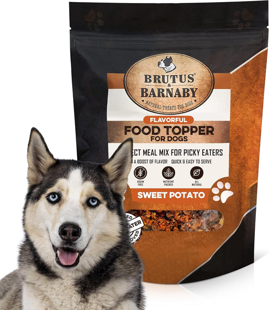 BRUTUS & BARNABY Dog Food Toppers for Picky Eaters - Natural, Sweet Potato Kibble Toppers, Packed with Nutrient Dogs Love