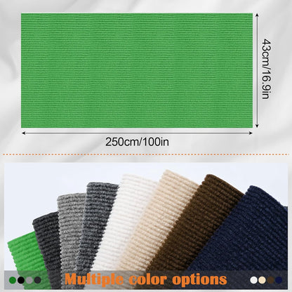 Cat Scratch Furniture Protector - 100" x 17" Trimmable Self-Adhesive Cats Claws Scratch Pads, DIY Cat Climbing Couch Protector for Scratch Post Cat Tree Replacement Indoor (Green)