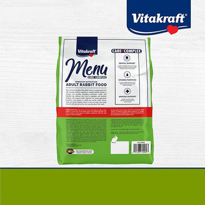 Vitakraft Menu Premium Rabbit Food - Alfalfa Pellets Blend - Vitamin and Mineral Fortified