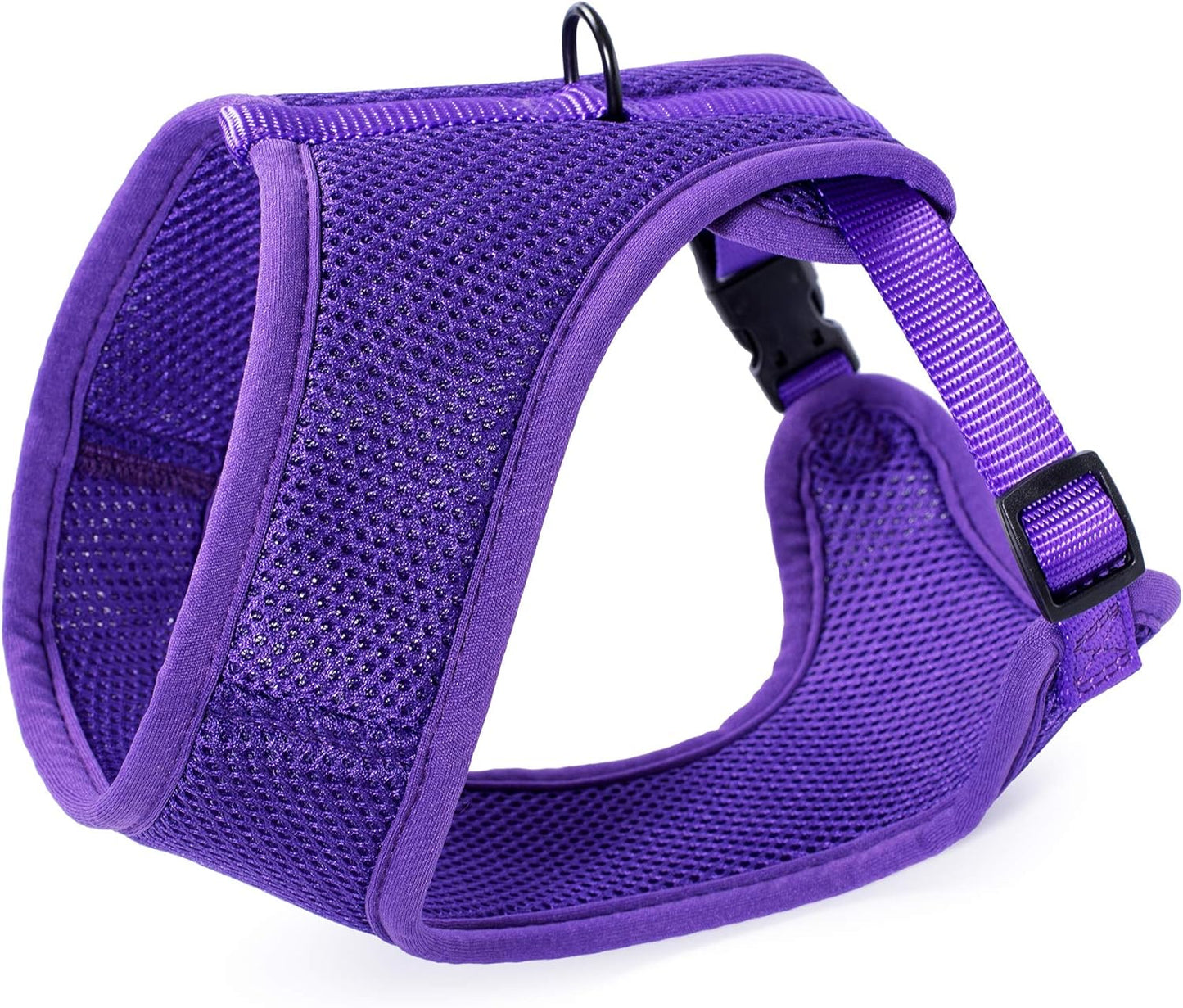Mile High Life Step in Dog Harness for Small Dogs No Pull, Easy Get on Air Mesh Vest Harness, Adjustable Easy Closures Both Neck and Chest (Purple, M Chest 15.7"-23.2")
