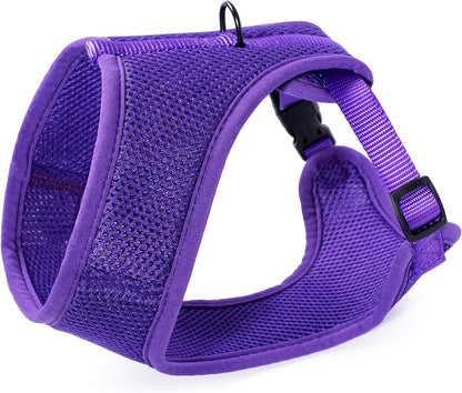 Mile High Life Step in Dog Harness for Small Dogs No Pull, Easy Get on Air Mesh Vest Harness, Adjustable Easy Closures Both Neck and Chest (Purple, M Chest 15.7"-23.2")