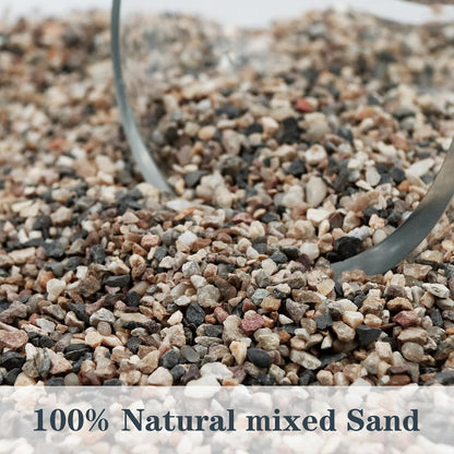 100% Natural Sand, Multi-Purpose Mixed Silica Sand for Fire Pits, Aquariums, and Landscaping, 5LB Large