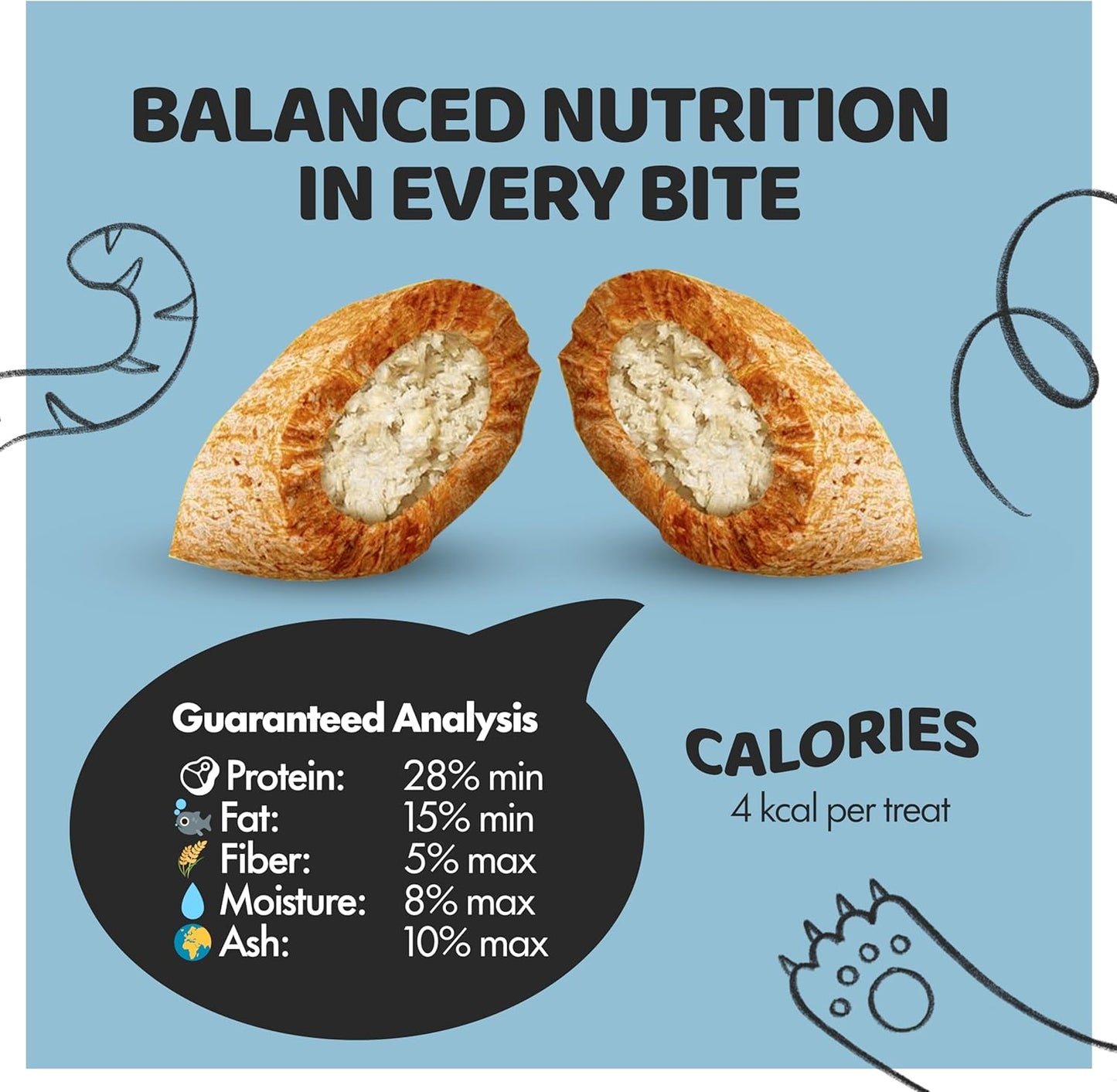 Crunchy Cat Treats – Dual‐Texture Crunch & Creamy Soft Feline Snack Bites for All Life Stages, Great for Training Treat Value Bags (1 Pound, Tuna)