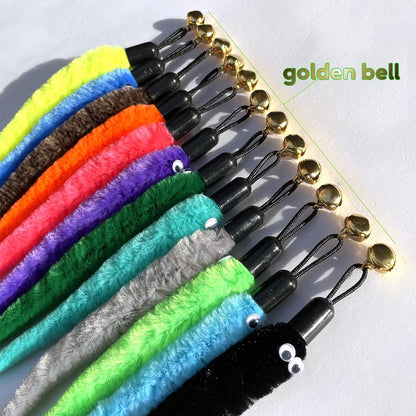AcceLeah Cat Worm Toy Teaser Wand Replacement, Cat Worms & Dragonfly Refill, Assorted Teaser Refills with Bell (12Pcs)