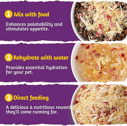 Just Try 8 OZ Cranberry Freeze Dried Cat & Dog Food Toppers Urinary Tract Cat Treats Mixers Low Calorie Chicken Egg Yolk High Protein for Kidney Bladder UT Support