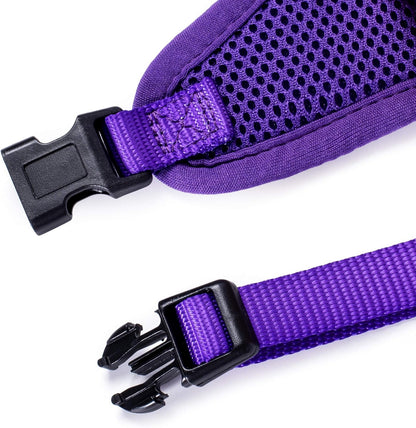 Mile High Life Step in Dog Harness for Small Dogs No Pull, Easy Get on Air Mesh Vest Harness, Adjustable Easy Closures Both Neck and Chest (Purple, L Chest 21.6"-43.2")