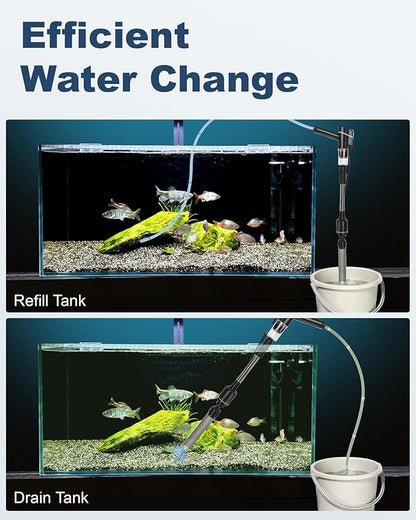 Gravel Vacuum for Aquarium Fish Tank Cleaner Siphon Pump Water Changer Sand Cleaner Aquarium Cleaning Tools Gravel Washer Water Filter