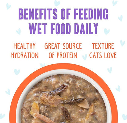 Weruva B.F.F. OMG - Best Feline Friend Oh My Gravy! Grain-Free Wet Cat Food Cans, Crazy 4 U! Chicken & Salmon, 5.5-Ounce Can (Pack of 8)