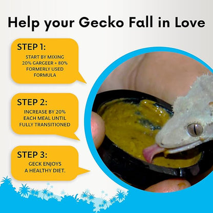 2oz Complete Crested Gecko Food Diet. Premium Mix, Ready to Use Freshly Made Powder. Unique Formula, Developed & Made in The USA. Enjoy! (Mulberry + Insects Protein)