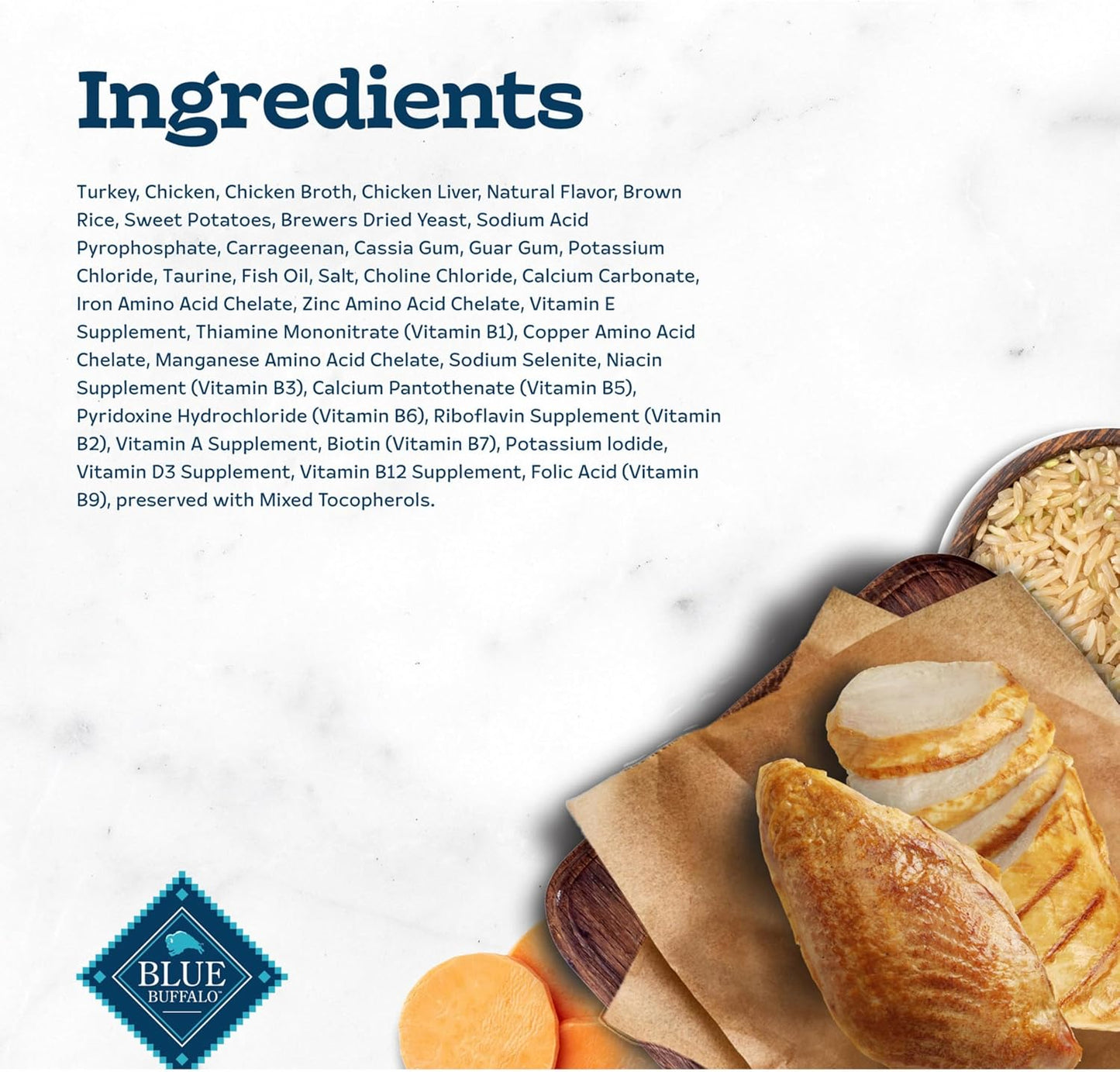 Blue Buffalo Tastefuls Wet Cat Food Paté, Made with Natural Ingredients, Turkey and Chicken Entrée, 5.5-oz Cans (24 Count)