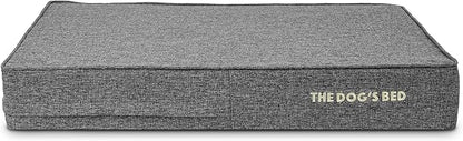 The Dog’s Bed Orthopedic Memory Foam Dog Bed, Large Grey Linen, Pain Relief for Arthritis, Hip & Elbow Dysplasia, Post Surgery, Lameness, Supportive, Calming, Waterproof Washable Cover