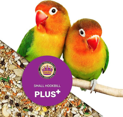 Small Hookbill Plus 5 Lbs, Bird Food for Small Hookbill, Premium Bird Seeds, Supports Growth Energy and Digestive Health, Nutrient-Rich Parrot Birdseeds with Vitamins & Minerals, Healthy Balanced Diet