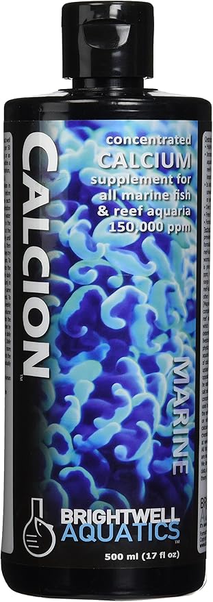 Brightwell Aquatics Calcion - Concentrated Ionic Calcium Supplement for Reef & Saltwater Aquariums Supports Coral Growth Aragonite Formation No Phosphate, 500 ml