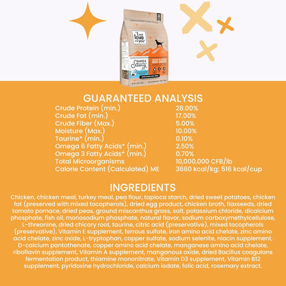 I AND LOVE AND YOU Baked and Saucy Dry Dog Food - Chicken + Sweet Potato - Prebiotic + Probiotic, Real Meat, Grain Free, No Fillers, 21lb Bag