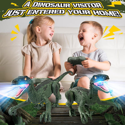 Dinosaur Toys for Kids 3-5, 5-7, 8-12, 2.4GHz Remote Control Dinosaur with Walking, Realistic Sounds, Demo Mode, Rechargeable Jurassic Toys for Birthdays, Parties, Children’s Day