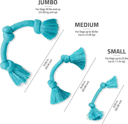 Playology Dog Toys | Dri-Tech Rope Toy Tug of War Rope for Aggressive Chewers | Jumbo Peanut Butter Scented Toy - Easy to Clean and Made from Non Toxic Materials