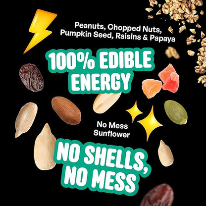 No Mess with Fruit Wild Bird Seed – 10 lb. 100% Edible Shell-Free Blend with Sunflower Hearts, Peanuts, Tree Nuts, Pumpkin Seed & Real Fruit – No Waste Bird Seed for Outside Feeders