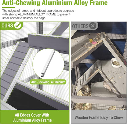 GUTINNEEN Ferret Cage Rat Cage 5 Levels Small Animal Cage for Chinchilla, Hedgehogs, Squirrel, Chameleon, Lizard, Gerbils Anti-Chewing