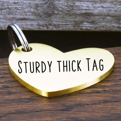 Ultra Joys Cat ID Tag Personalized Pet Tags, Durable Stainless Steel Small Pet Mini Dog Cat Tag Lightweight -Heart Tag in Gold