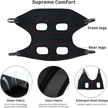 Guzekier Pet Dog Grooming Hammock Harness for Cats & Dogs, Dog Sling for Grooming, Dog Hammock Restraint Bag with Nail Clippers/Trimmer, Nail File, Pet Comb,Ear/Eye Care