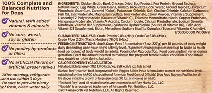 Nutrish Rachael Ray Premium Natural Wet Dog Food, Beef Stroganwoof Recipe, 8 Ounce Tub (Pack of 8)