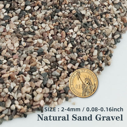Silica Gravel, Multi-Purpose Mixed Silica Sand for Fire Pits, Aquariums, and Landscaping, 11LB Large