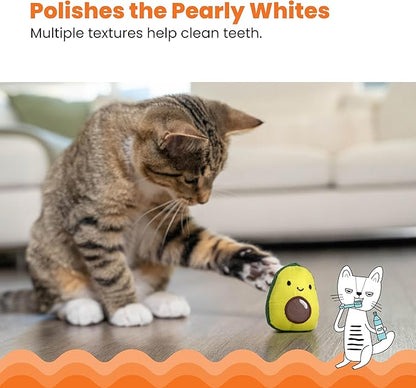 Catstages Lil' Avocato Cat Toy, Interactive Plush Avocado with Catnip, Kicker & Chew Toy for Indoor Cats, Encourages Active Play, Mental Stimulation, Dental Health, and Solo Fun, Green