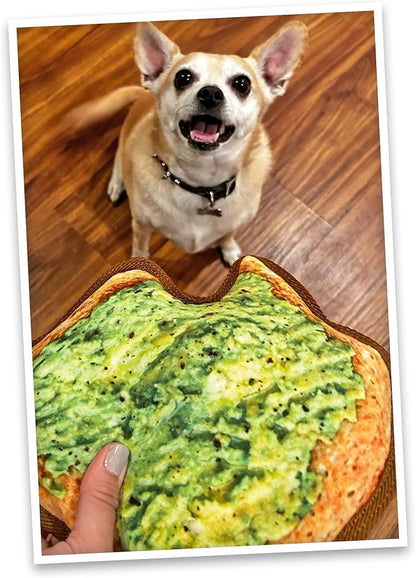 Doggijuana Tuffer Chewer Plush Dog Toy | Funny Dog Toy Plush with Juananip Catnip for Dogs | Calming Aid for Dogs | Interactive Squeaky Chew Toy for Play (Avocado Toast)