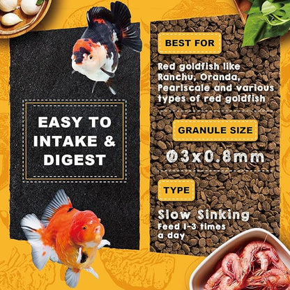 Ultra Fresh Apex Goldfish Color Boosting Crisps, Color Boosting Premium All Natural Ingredients Goldfish Fish Food, Slow Sinking, 15 oz