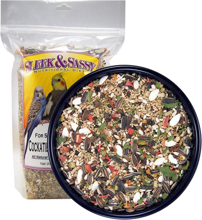 SLEEK & SASSY Small Hookbill Bird Treat for Lovebirds, Cockatiels, Quaker Parrots & Small Conures (2 lbs.)