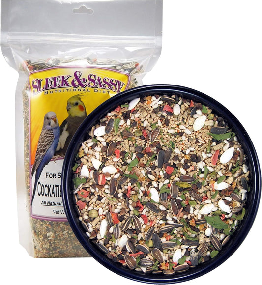SLEEK & SASSY Small Hookbill Bird Treat for Lovebirds, Cockatiels, Quaker Parrots & Small Conures (2 lbs.)
