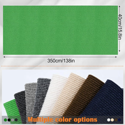 Cat Scratch Furniture Protector - 138" x 17" Trimmable Self-Adhesive Cats Claws Scratch Pads, DIY Cat Climbing Couch Protector for Scratch Post Cat Tree Replacement Indoor (Green)