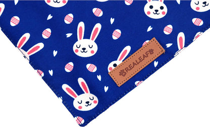 Realeaf Easter Dog Bandanas 2 Pack, Triangle Reversible Pet Scarf for Boy and Girl, Premium Durable Fabric, Holiday Bandana for Small Medium Large and Extra Large Dogs (X-Large)