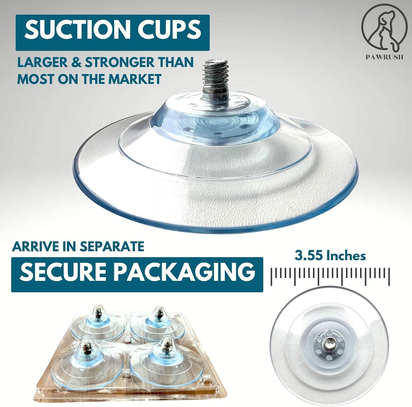 Cat Window Perch — Premium Cat Window Hammock with 4 Large Suction Cups & Soft Bubble Cushion; Strong Rustproof Metal Frame Window Bed Holding 40lbs; Easy Assembly Perch for Indoor Cats; Gray