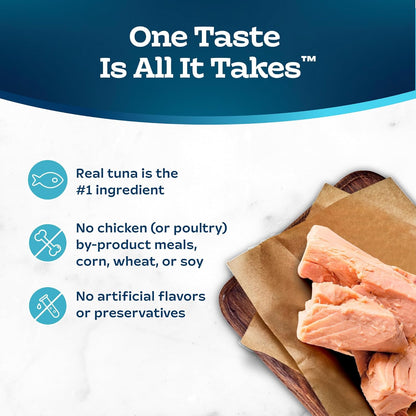 Blue Buffalo Tastefuls Flaked Wet Cat Food, Made with Natural Ingredients, Tuna, 3-oz Cans (24 Count)