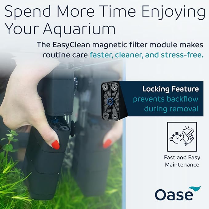 OASE EcoFlow 100 Internal Aquarium Filter, for Freshwater and Saltwater Tanks Up to 26 Gallons, Quiet, Customizable Water Flow, Multi-Stage Filtration