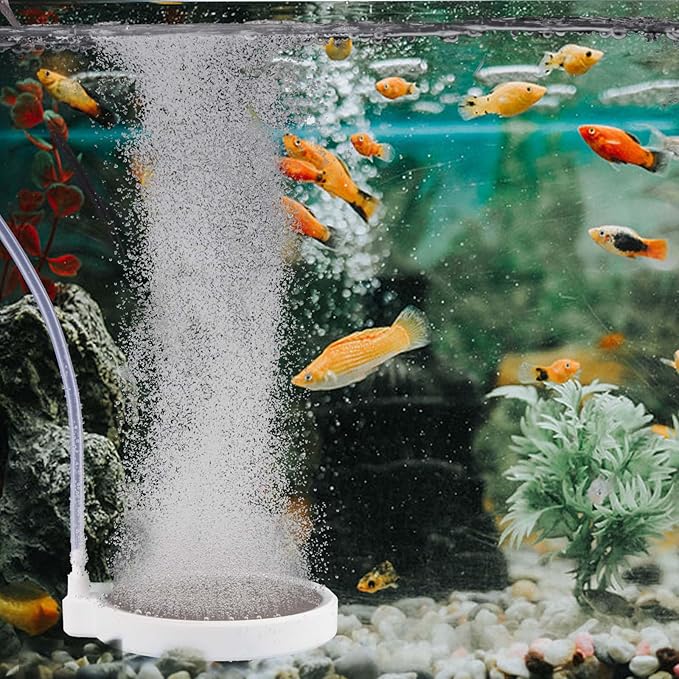 Aquarium Bubbler Air Stone – 4 Inch Fish Tank Nano Quiet Dissolved Oxygen Diffuser Make Super Tiny Bubbles for 35-100 Gallon Aquarium Fish Tank Hydroponics