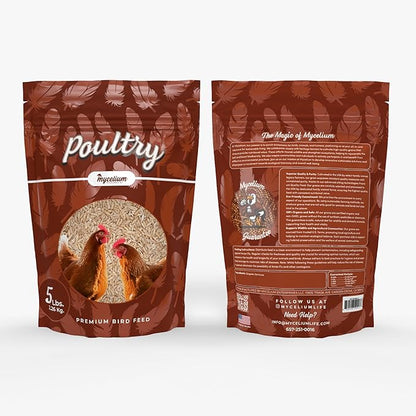 Mycelium Premium Oat Groats – Organic, Non-GMO, High Nutritional Value Poultry Food for Chickens, Ducks, & Turkeys, Sourced from Local USA Farms, Sustainable Farming, 5 lbs