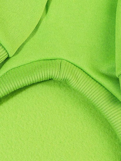 QWINEE Basic Dog Hoodie Sweatshirt Puppy Sweater Warm Cat Costumes Pet Clothes for Chihuahua Puppy Kitten Small Medium Dogs Green Medium